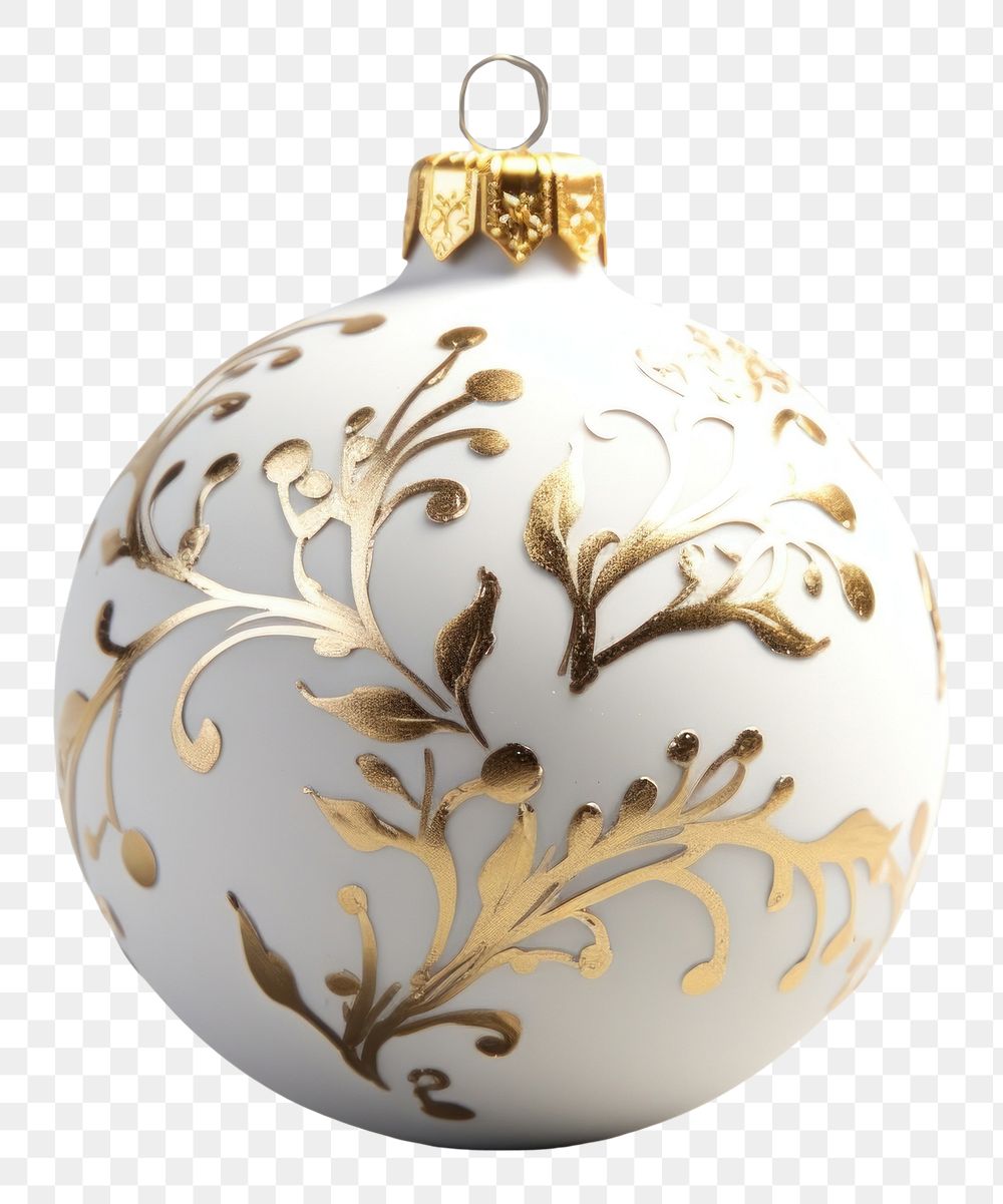 PNG Bauble porcelain white celebration. AI generated Image by rawpixel.