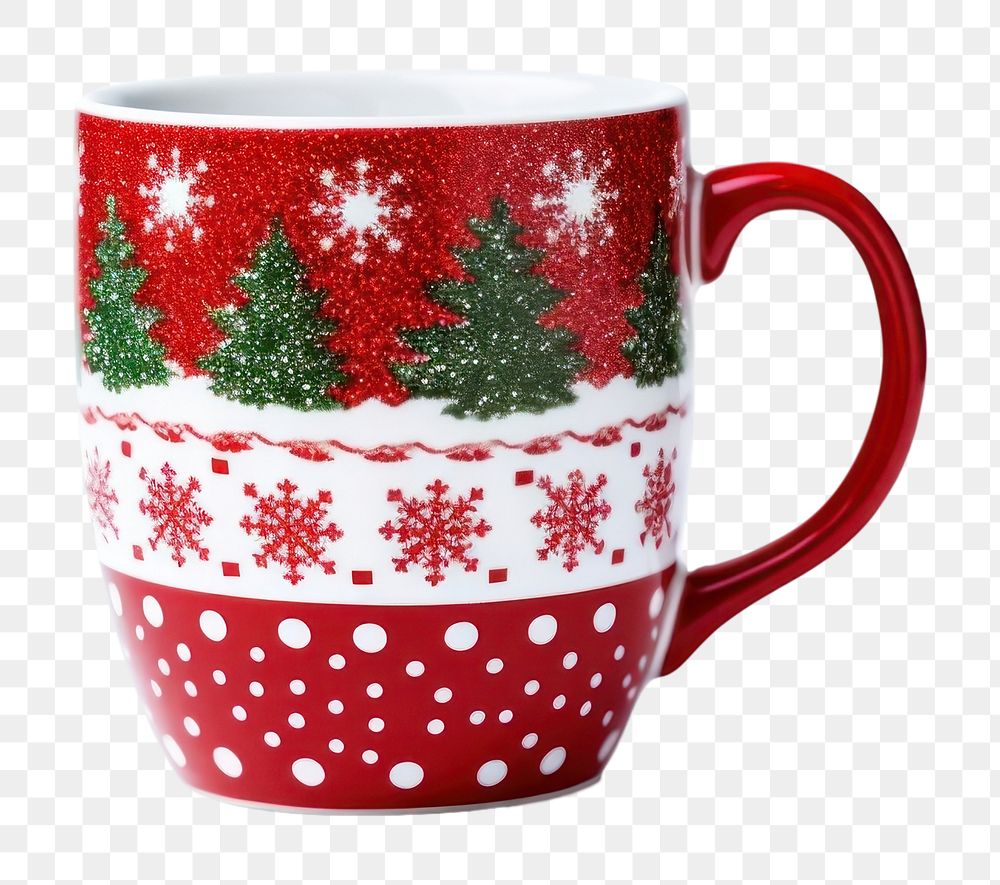 PNG Christmas mug drink cup white background. AI generated Image by rawpixel.