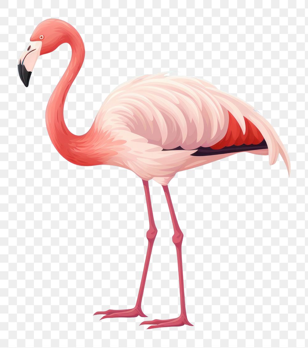 PNG  Pink flamingo animal bird pink. AI generated Image by rawpixel.