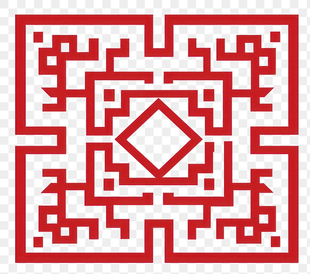 PNG Chinese logo pattern shape maze. AI generated Image by rawpixel.