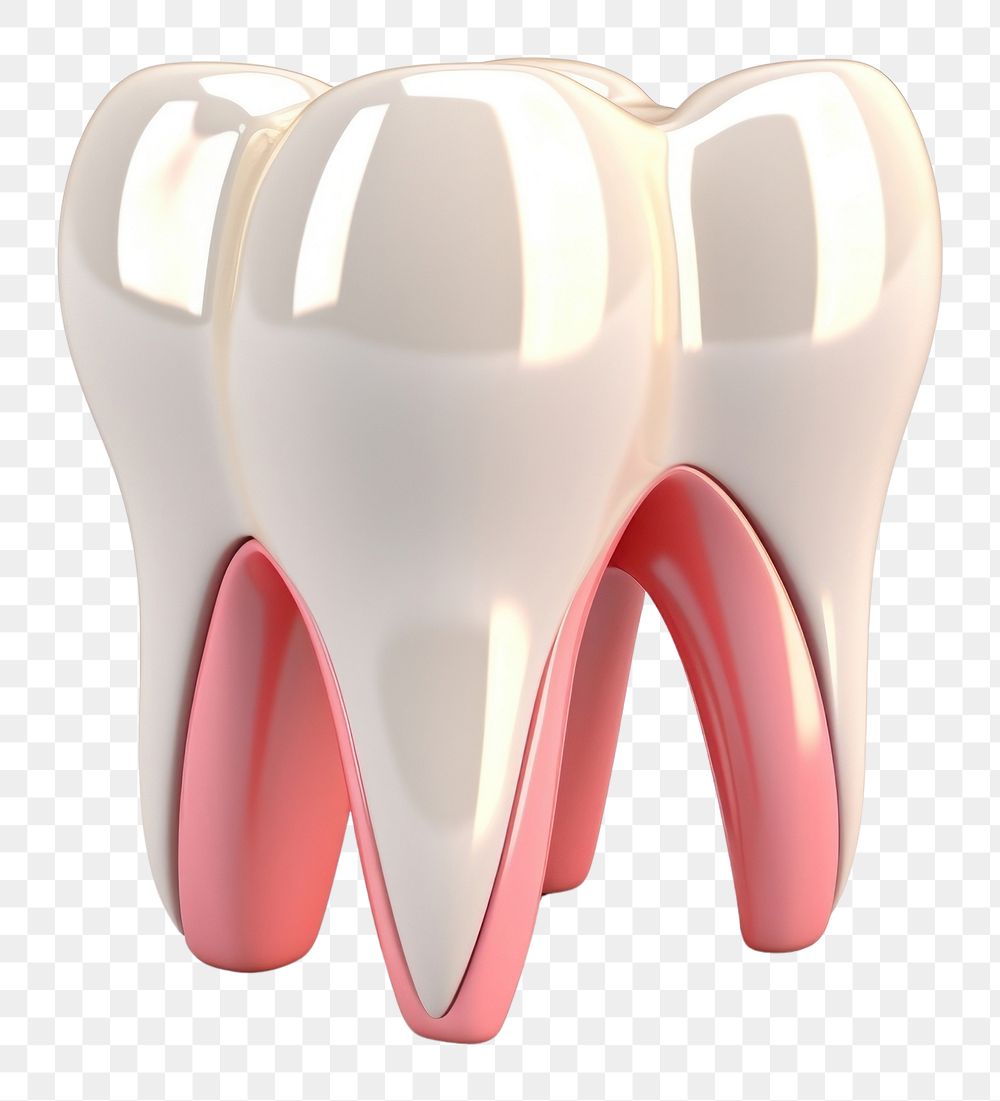 PNG  Dental 3d model teeth white background dental health. AI generated Image by rawpixel.