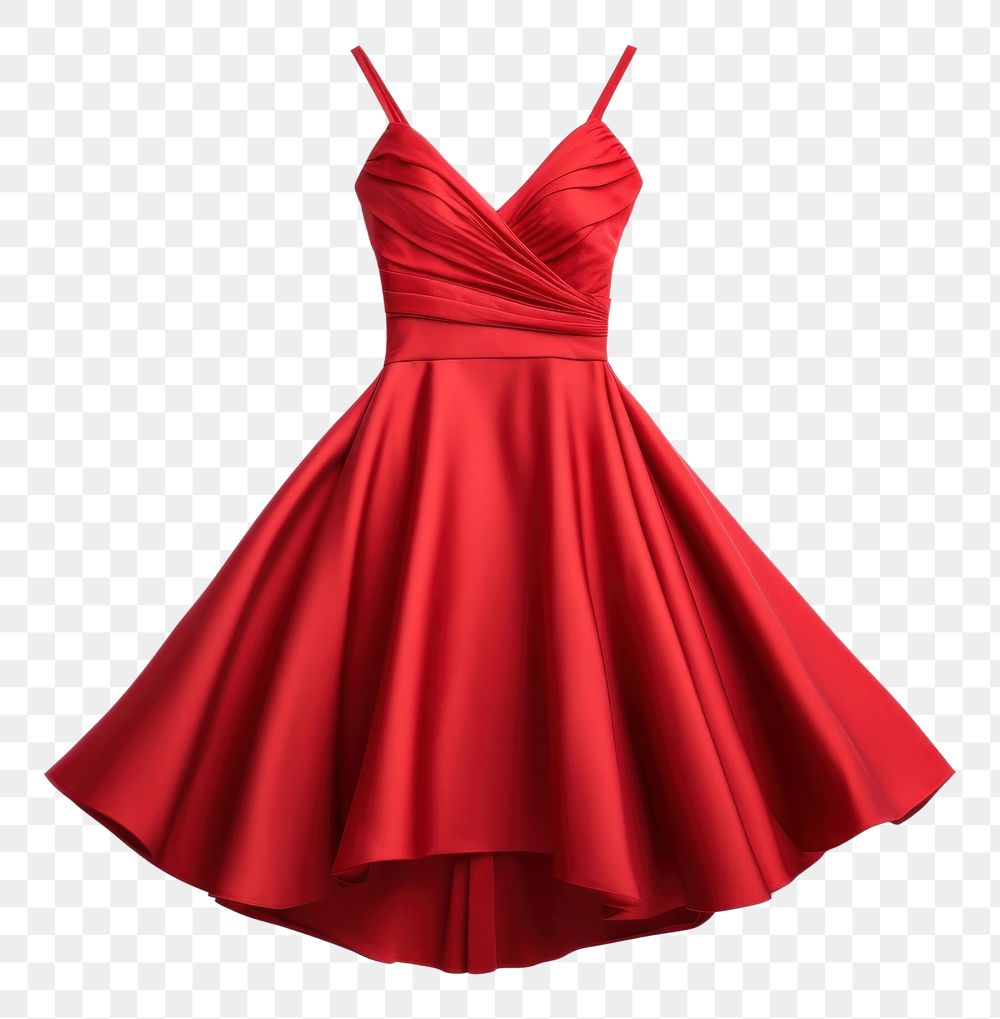 PNG  Red dress fashion gown red. AI generated Image by rawpixel.