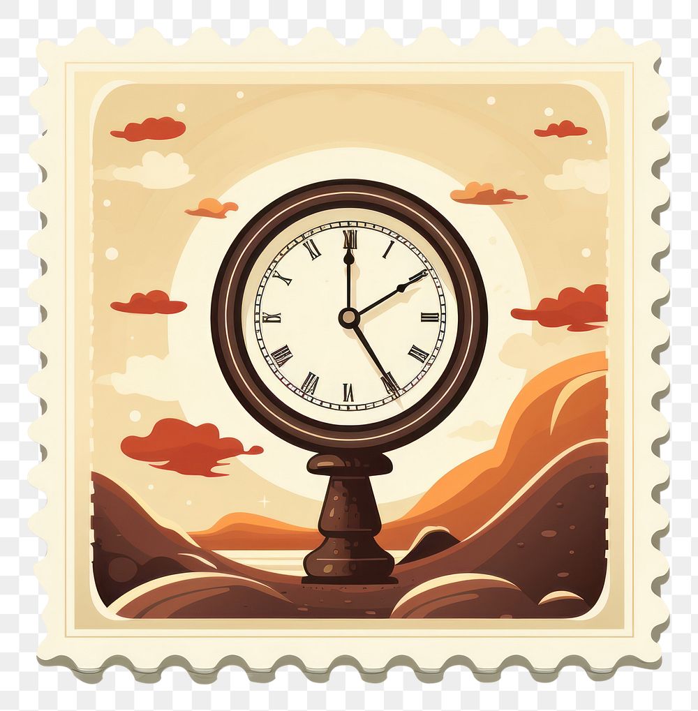 PNG Postage clock number letter. AI generated Image by rawpixel.