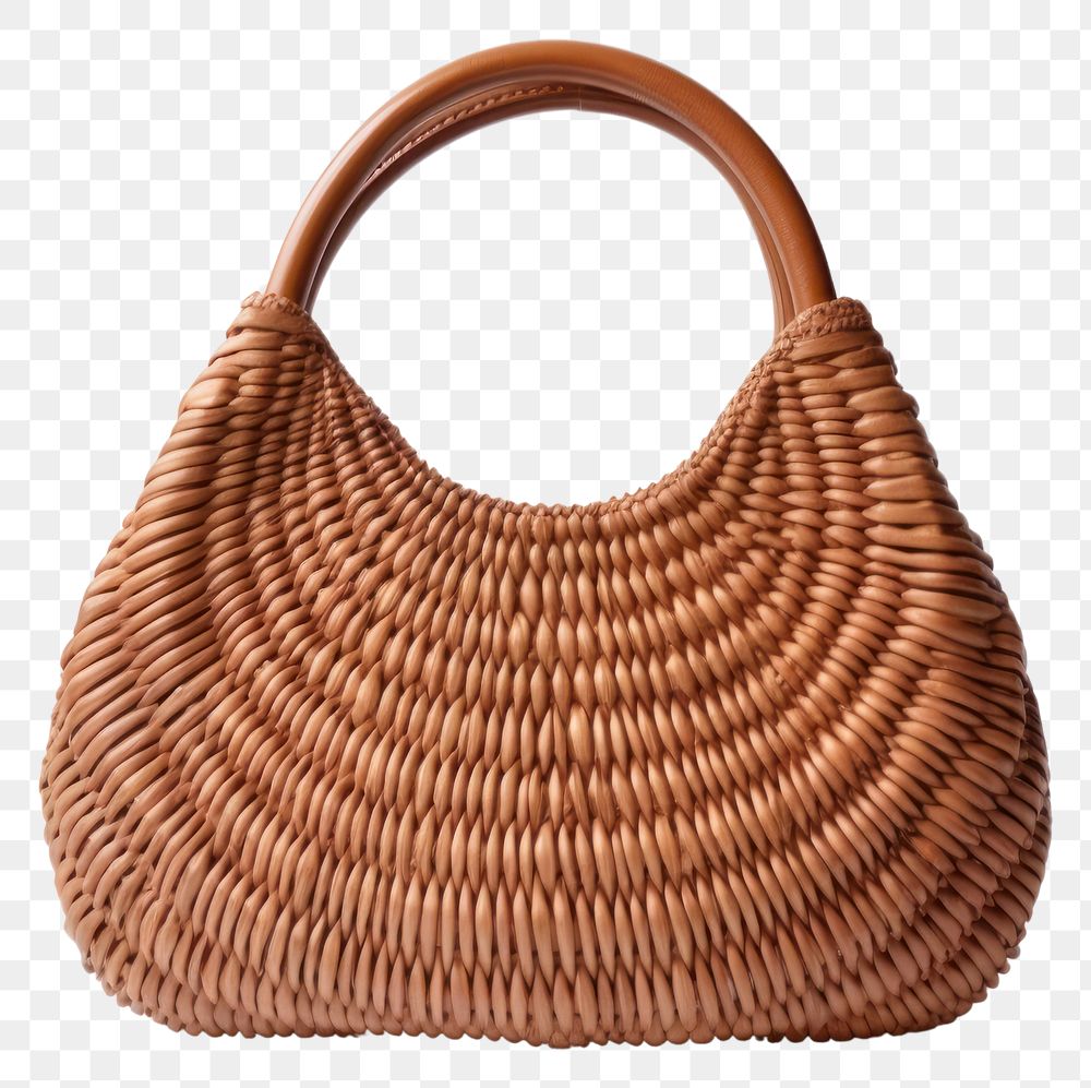 PNG Woven bag handbag purse brown. AI generated Image by rawpixel.