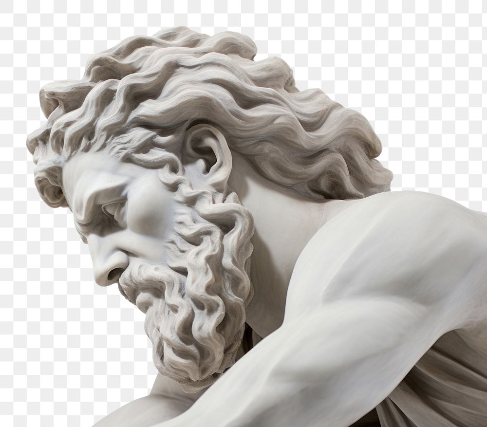 PNG  Sculpture statue art representation. AI generated Image by rawpixel.