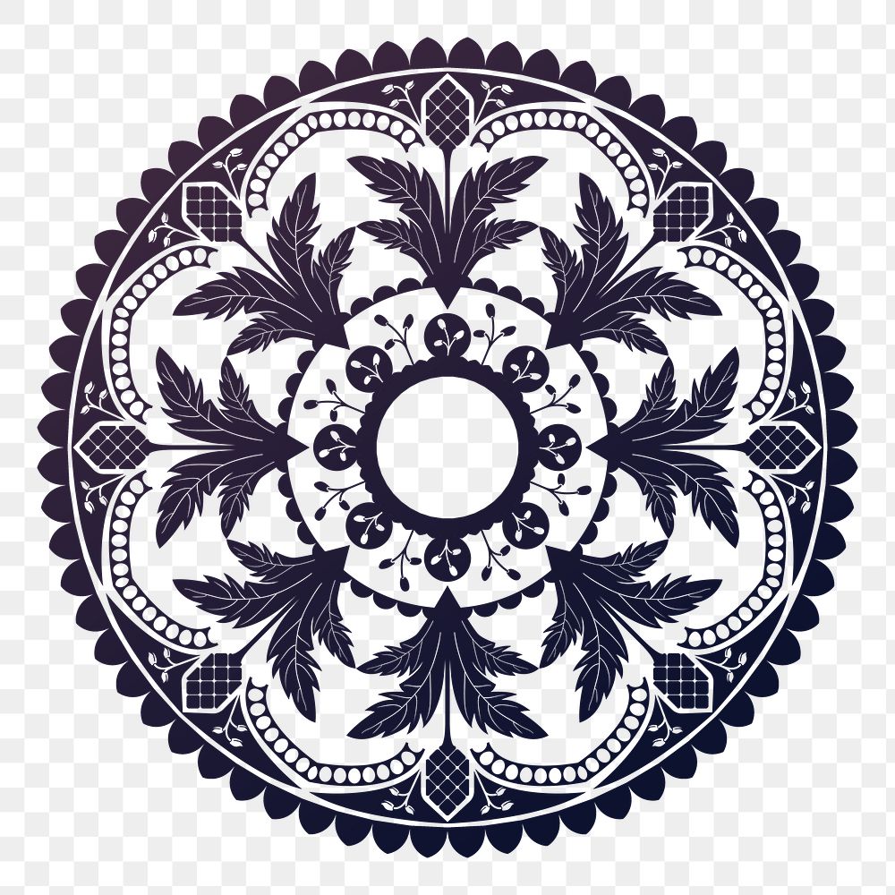 PNG Mandala flower, Diwali festival illustration, transparent background