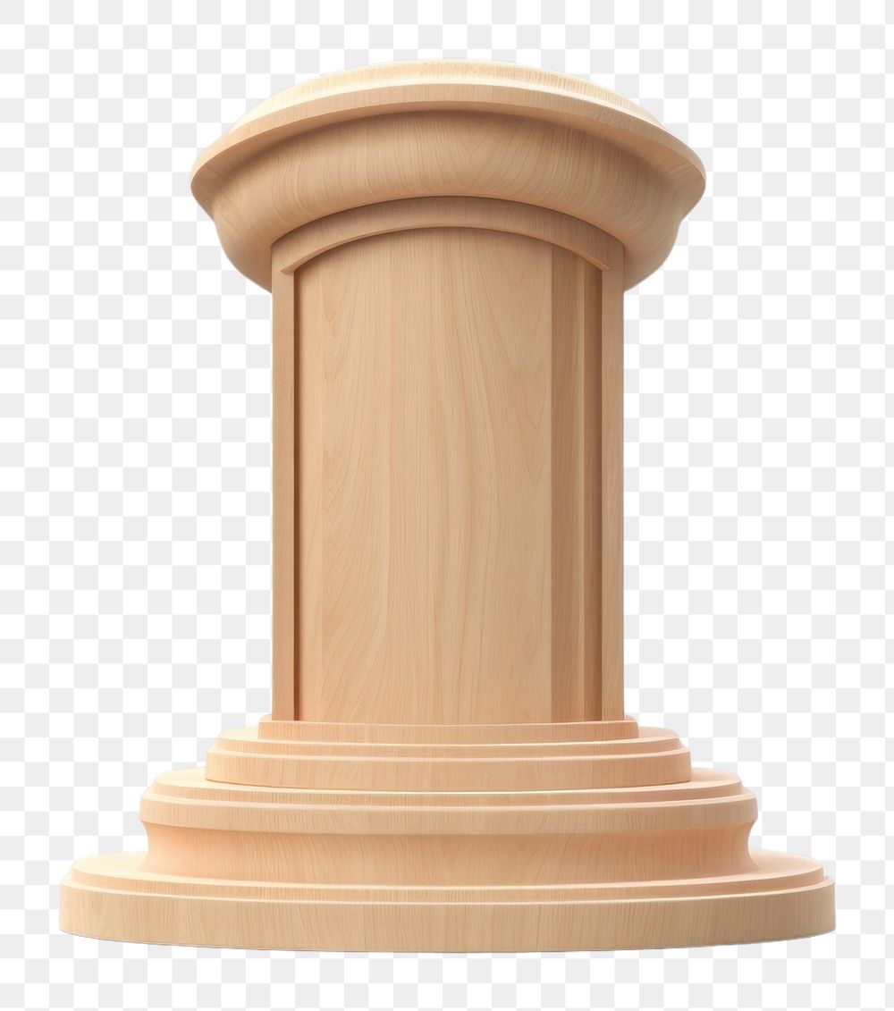 Minimal podium shape architecture column wood. AI generated Image by rawpixel.