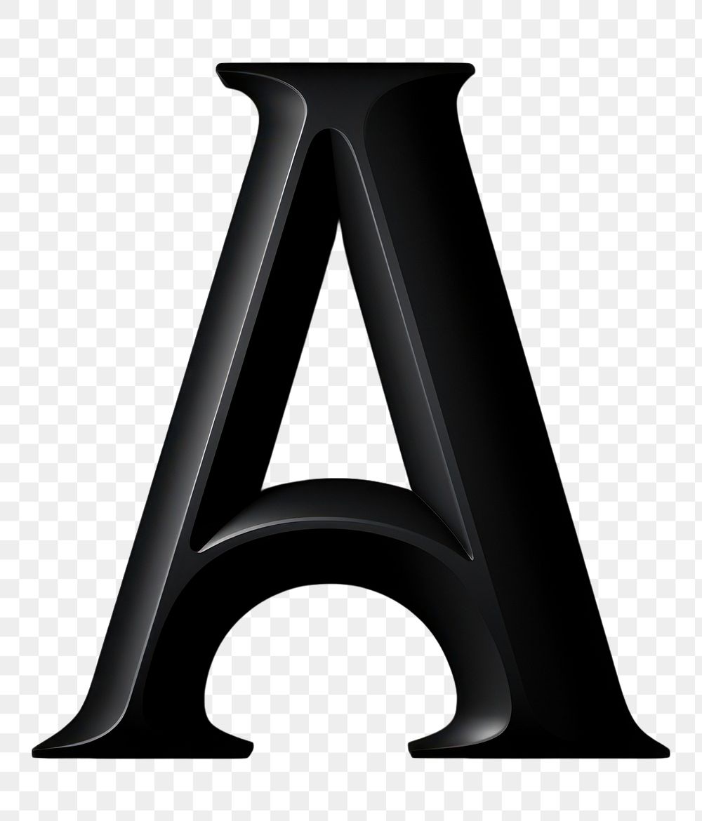 PNG Alphabet A shape black white text. AI generated Image by rawpixel.