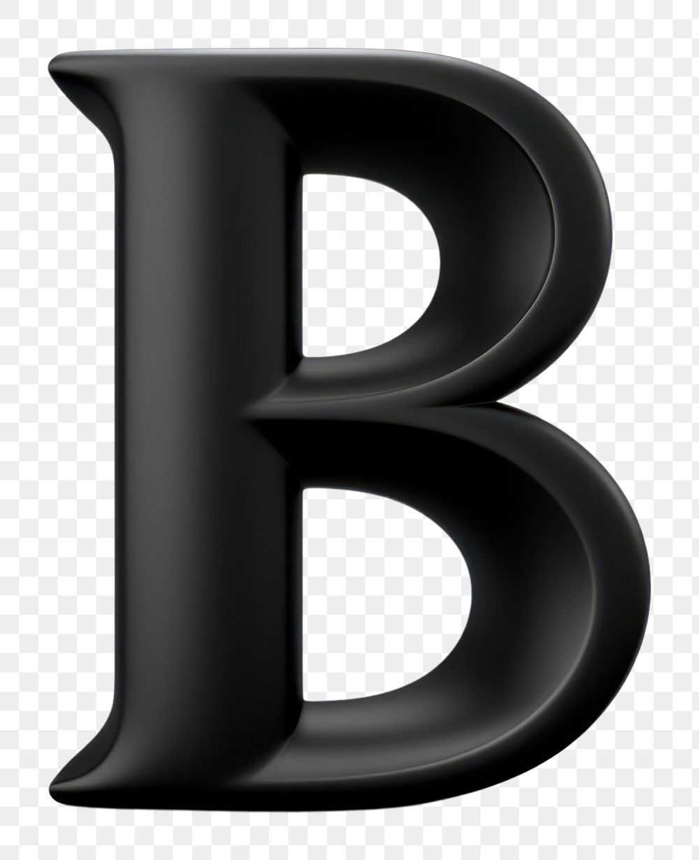 PNG Alphabet B alphabet number black. AI generated Image by rawpixel.