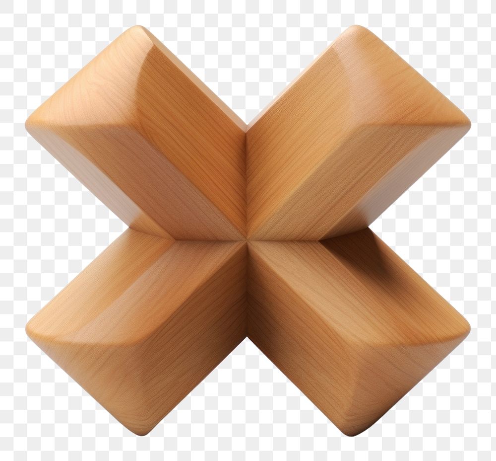 Geometric plus shape wood white background simplicity. AI generated Image by rawpixel.
