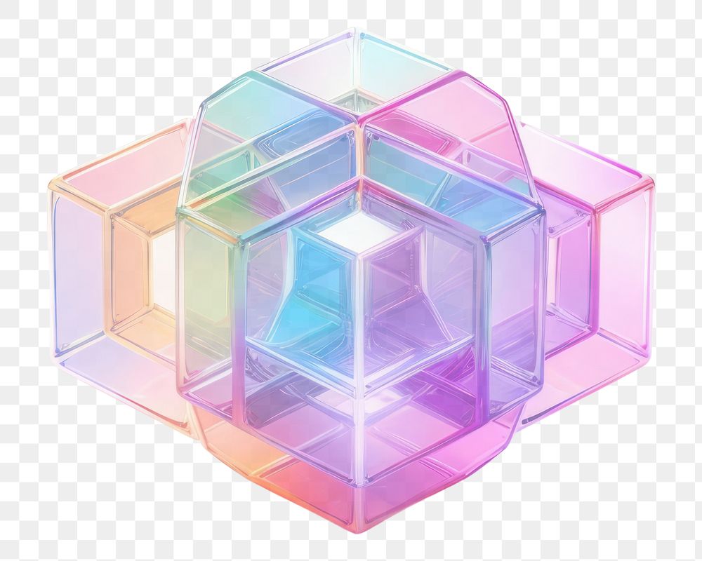 PNG  Hexagon crystal purple shape. AI generated Image by rawpixel.