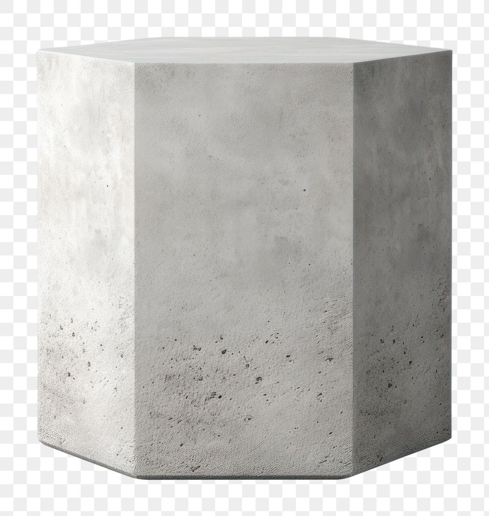 PNG Hexagon cylinder concrete white background architecture. AI generated Image by rawpixel.