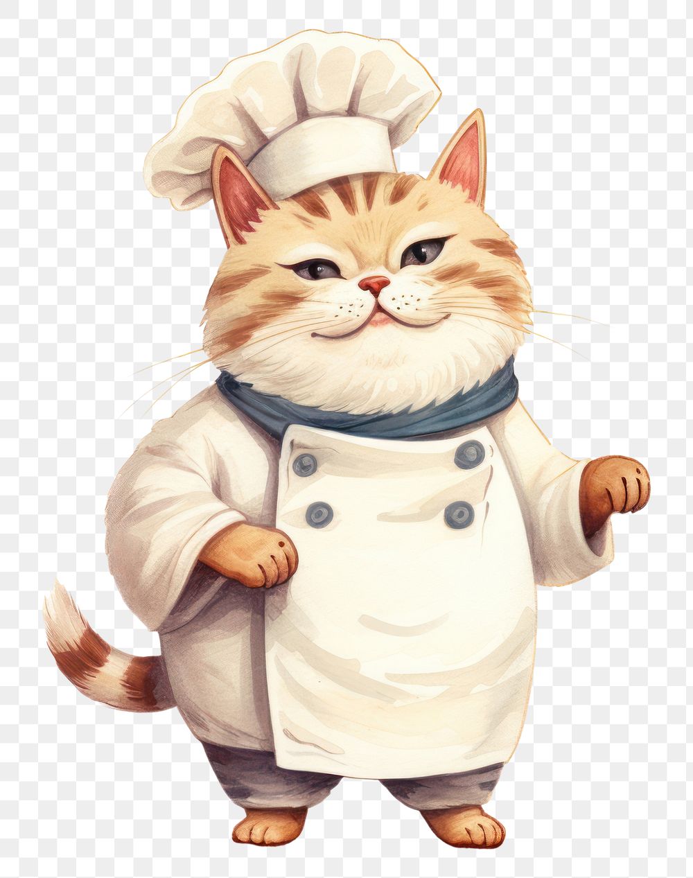 PNG Cat chef mammal pet carnivora. AI generated Image by rawpixel.