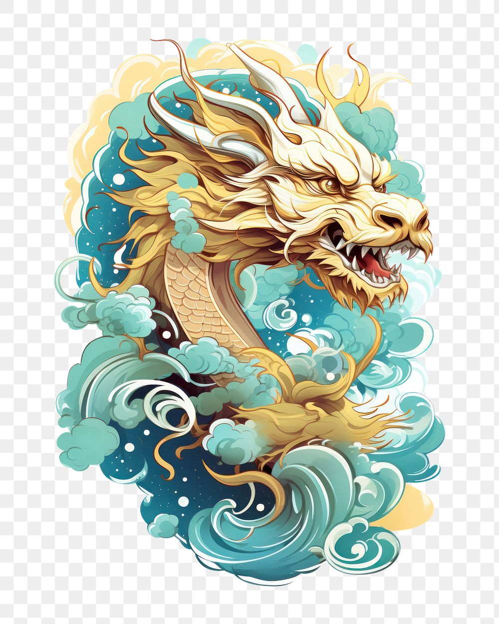 PNG Dragon drawing representation chinese dragon