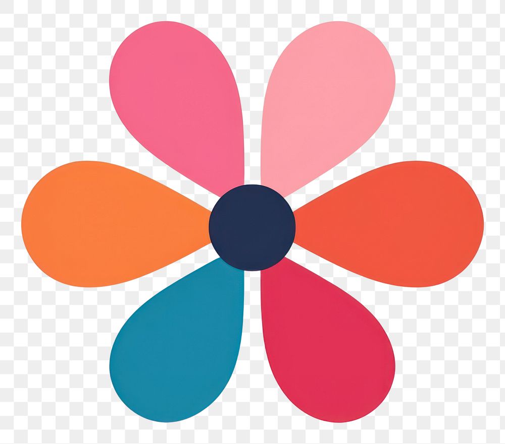 PNG Abstract cute flower shape logo inflorescence. AI generated Image by rawpixel.