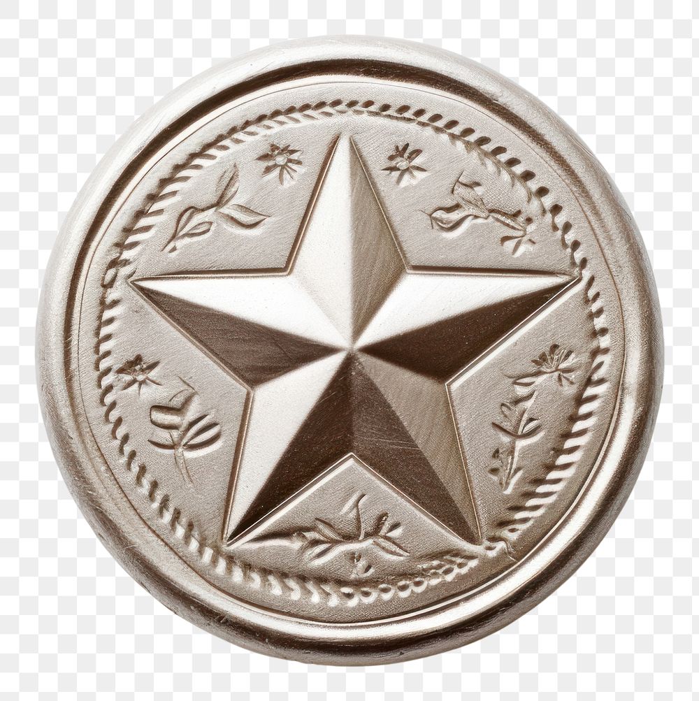 PNG Star silver money coin. AI generated Image by rawpixel.