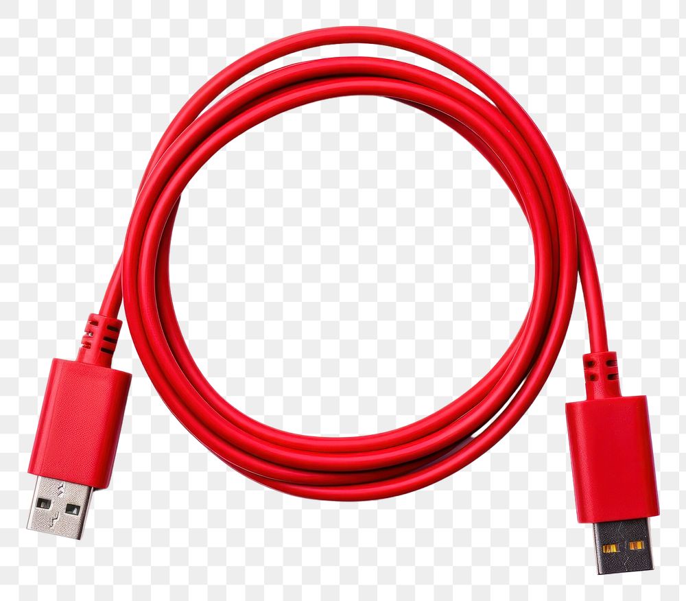 PNG USB type C cable white background electricity. AI generated Image by rawpixel.