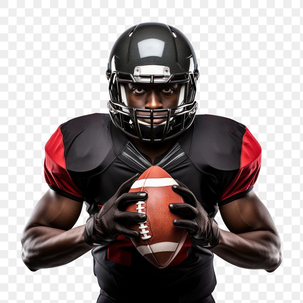 PNG  American football player helmet sports adult. AI generated Image by rawpixel.