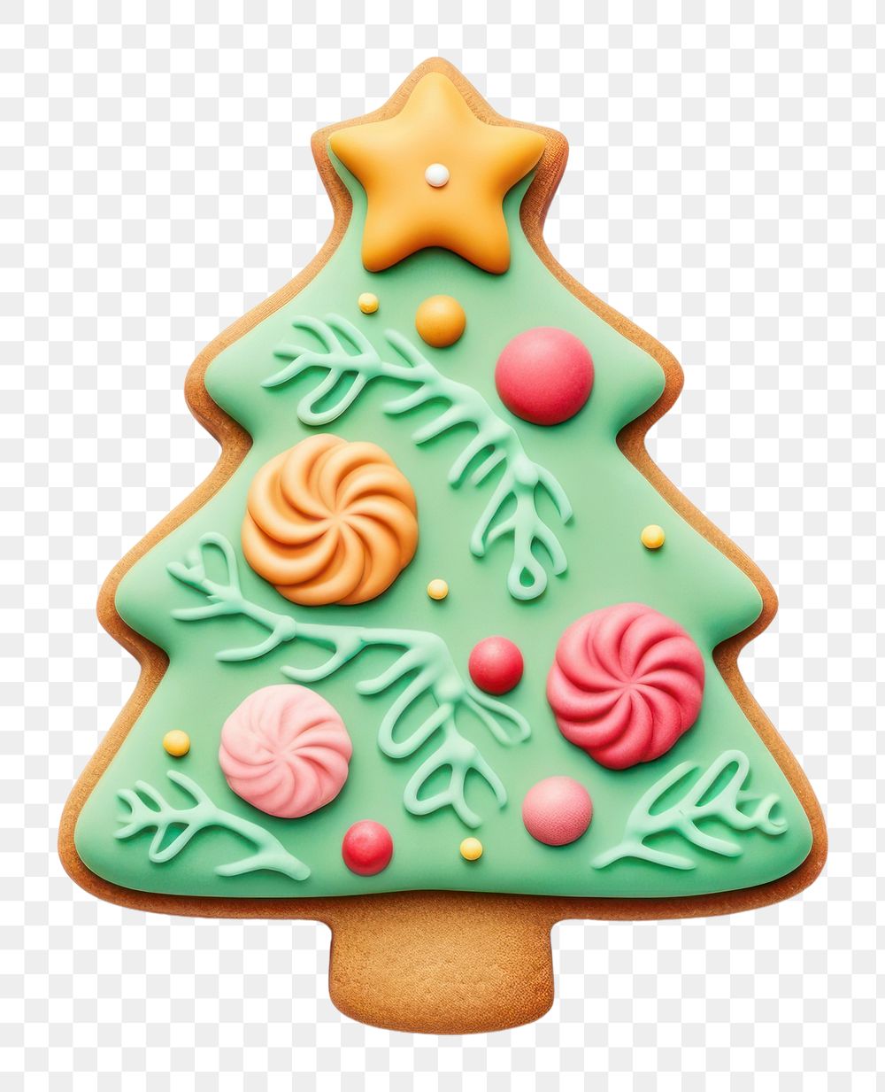 PNG Christmas cookie gingerbread christmas dessert. AI generated Image by rawpixel.