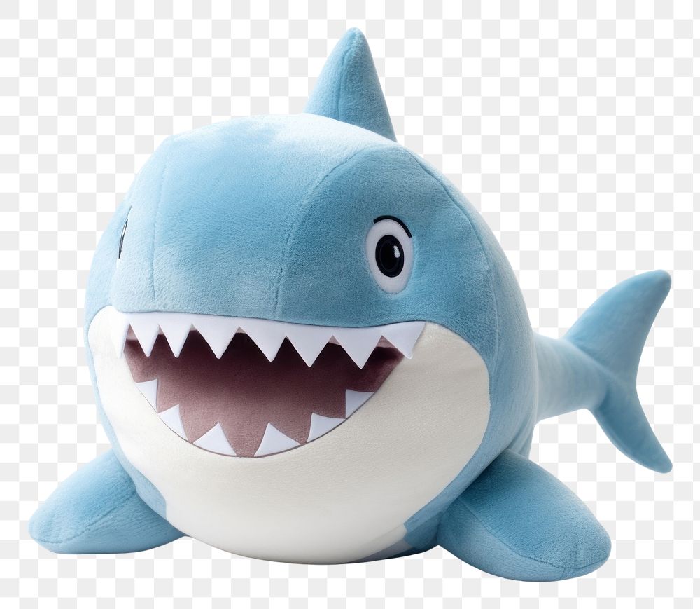 PNG Cute shark animal plush fish. 