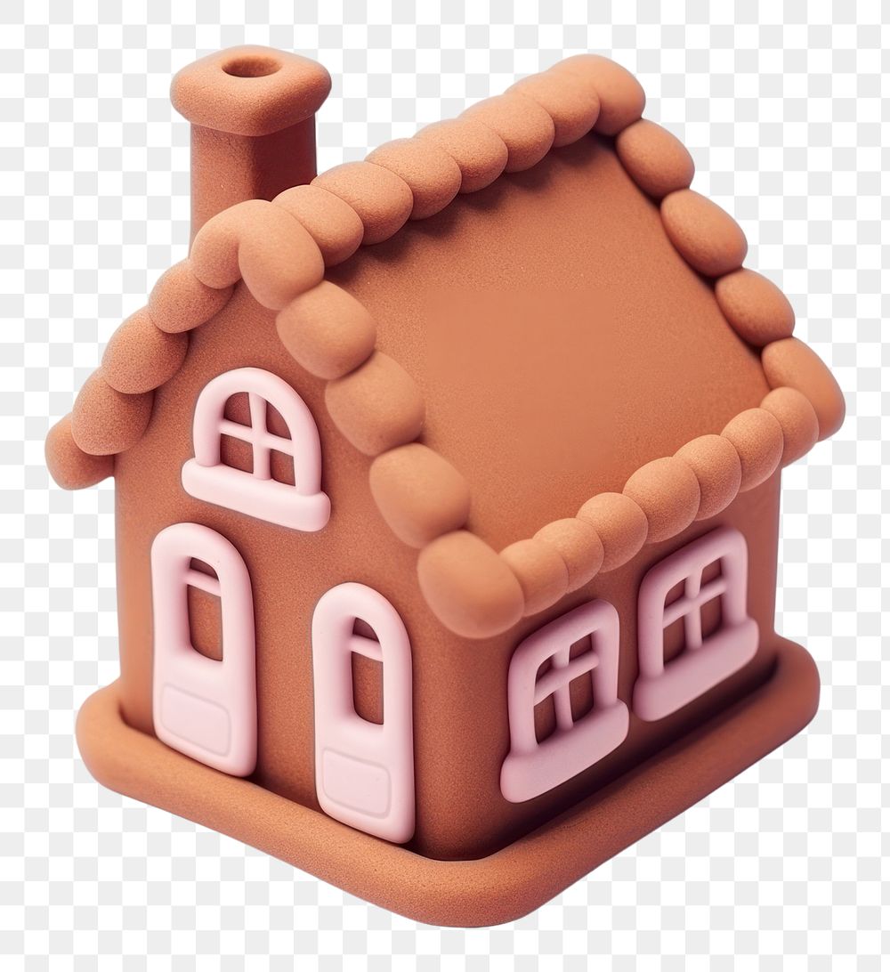 PNG Gingerbread house dessert white background representation. AI generated Image by rawpixel.