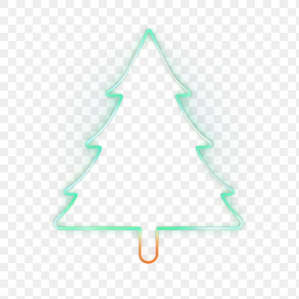 PNG  Christmas tree neon light night. AI generated Image by rawpixel.