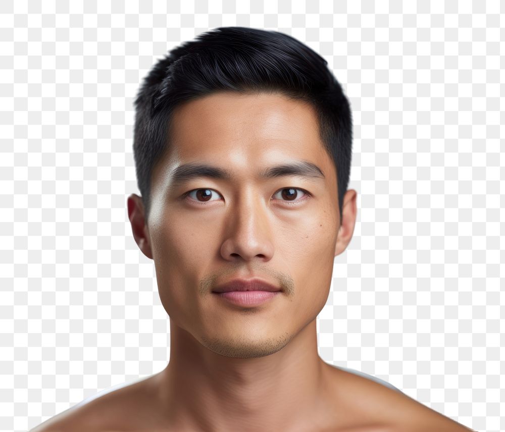 PNG  Man skincare advertisement portrait adult photo. AI generated Image by rawpixel.