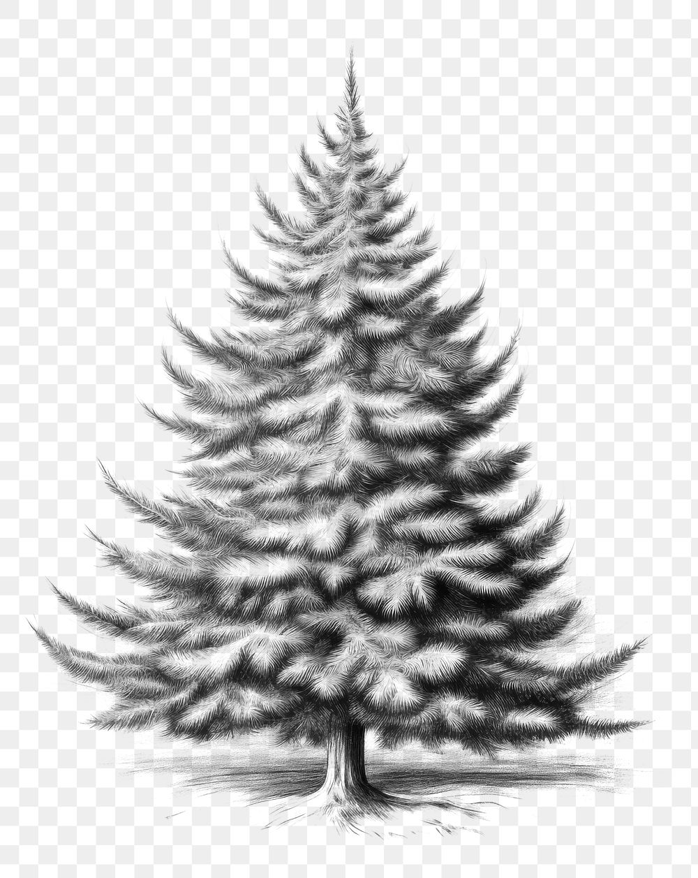 PNG Christmas tree drawing sketch plant