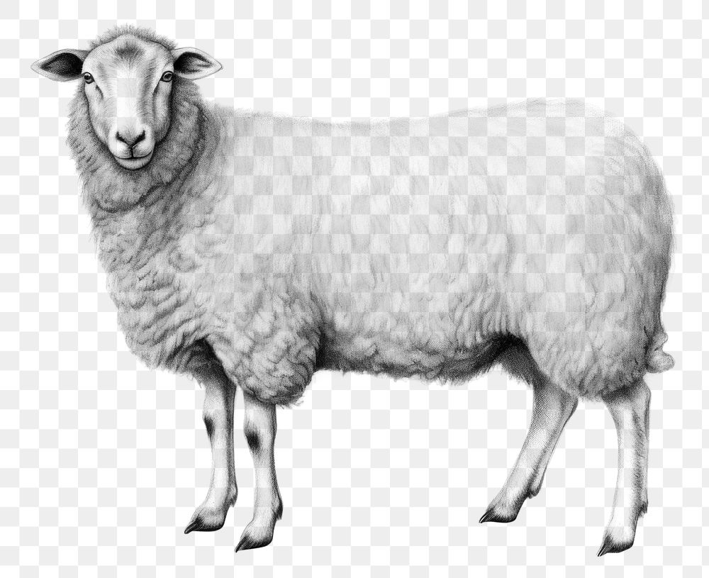 PNG Sheep drawing sketch livestock