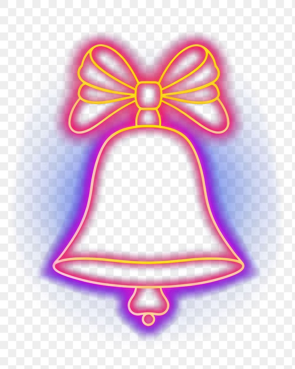 PNG  Neon light line bell. AI generated Image by rawpixel.