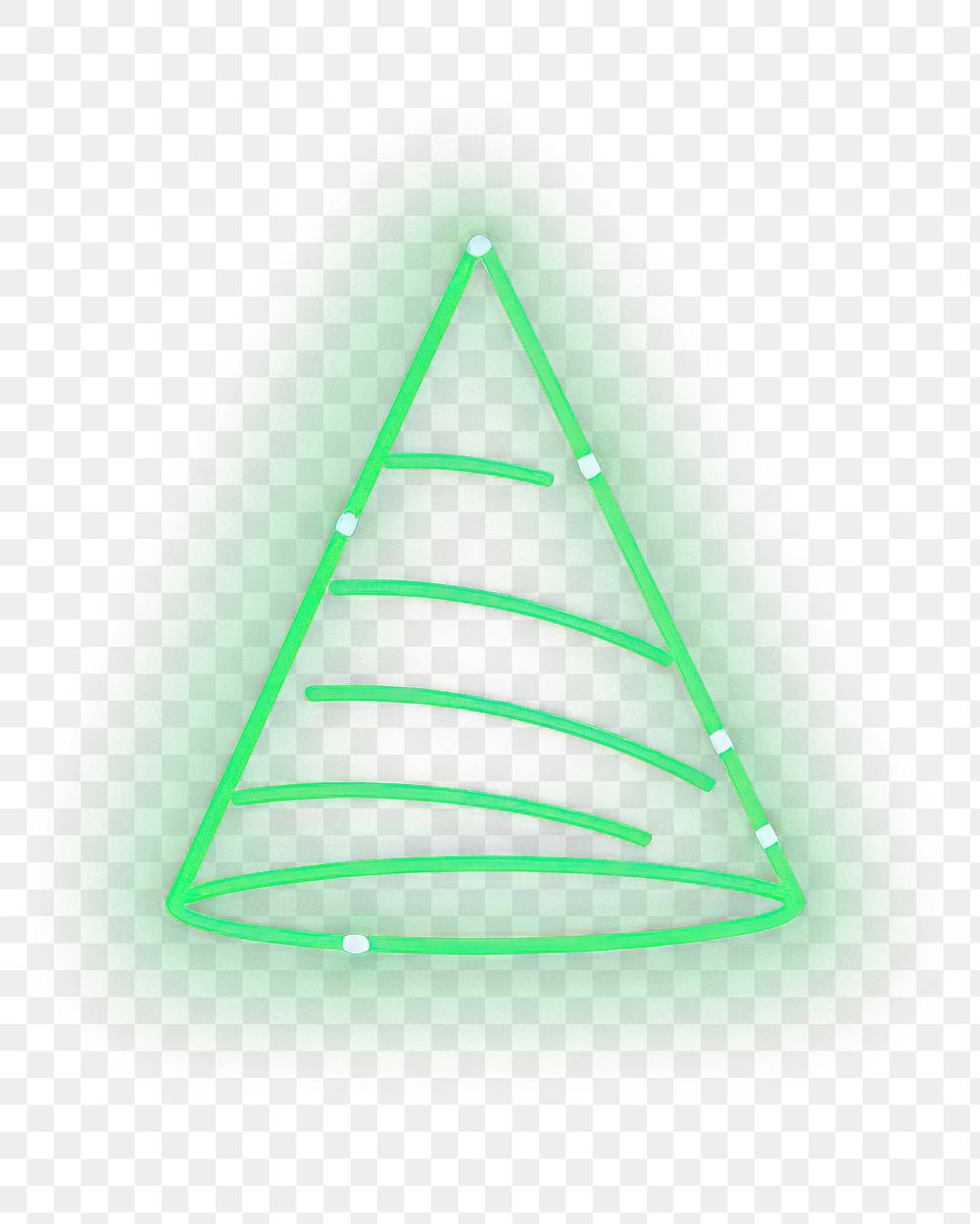 PNG  Party hat icon neon light green. AI generated Image by rawpixel.