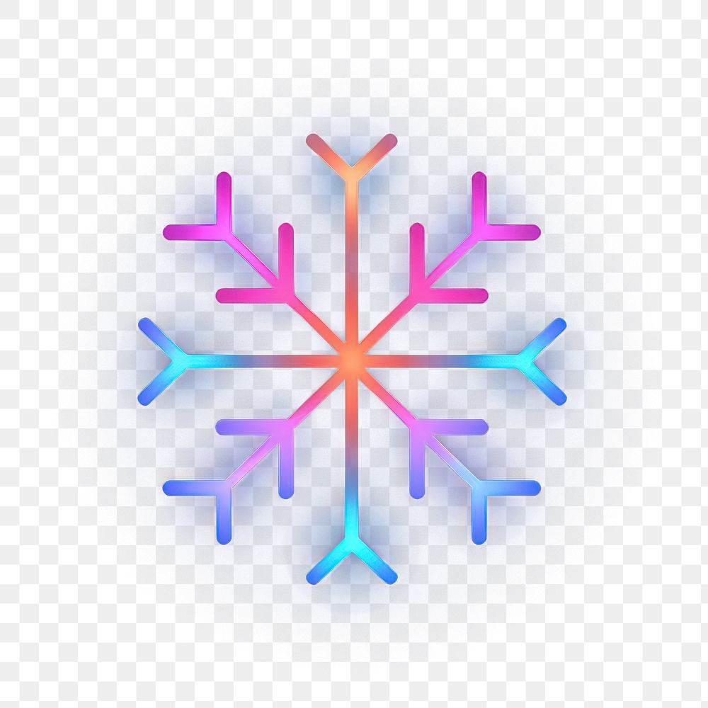 PNG  Snowflake neon purple light. AI generated Image by rawpixel.
