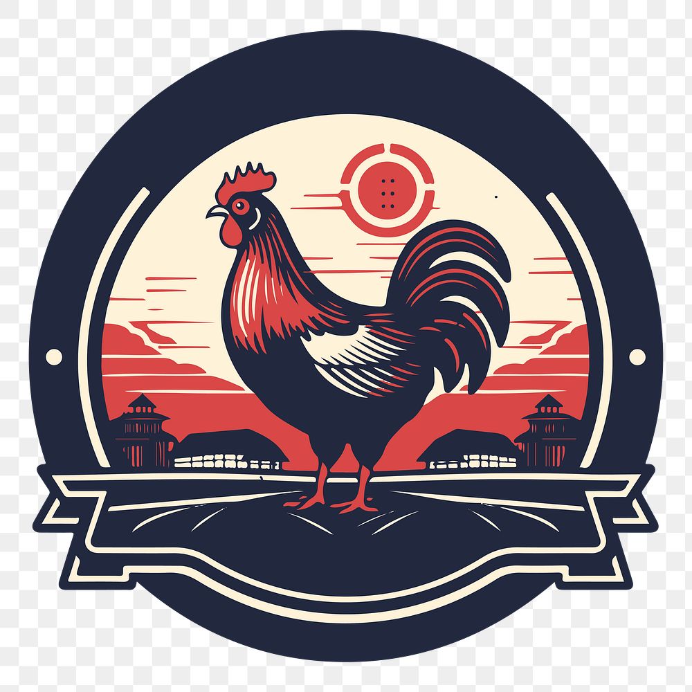 PNG Chicken farm logo bird livestock cockerel. AI generated Image by rawpixel.
