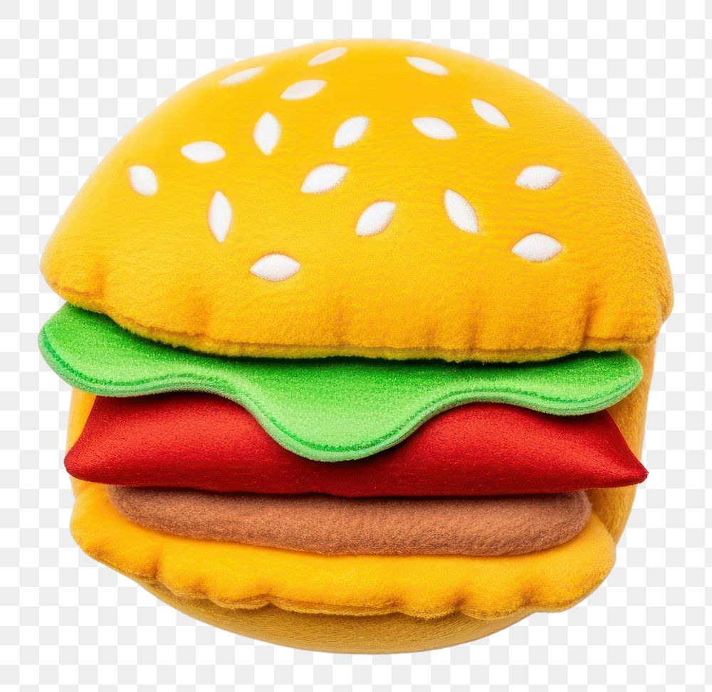 PNG Hamburger food toy white background. AI generated Image by rawpixel.