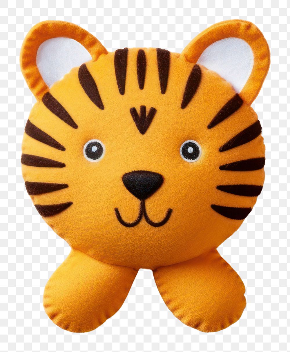 PNG Toy plush tiger cute. AI generated Image by rawpixel.