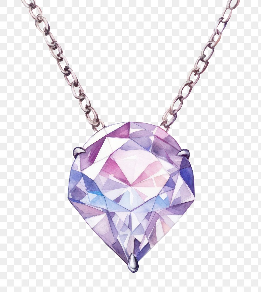 PNG  Diamond pendant jewelry necklace gemstone. AI generated Image by rawpixel.