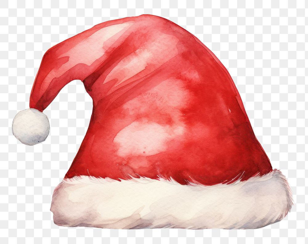 PNG Christmas hat red art white background. 