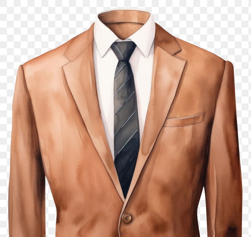 PNG  Suit necktie blazer jacket. AI generated Image by rawpixel.