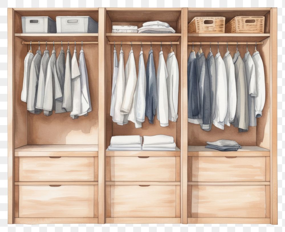 PNG  Wardrobe furniture closet organization. AI generated Image by rawpixel.