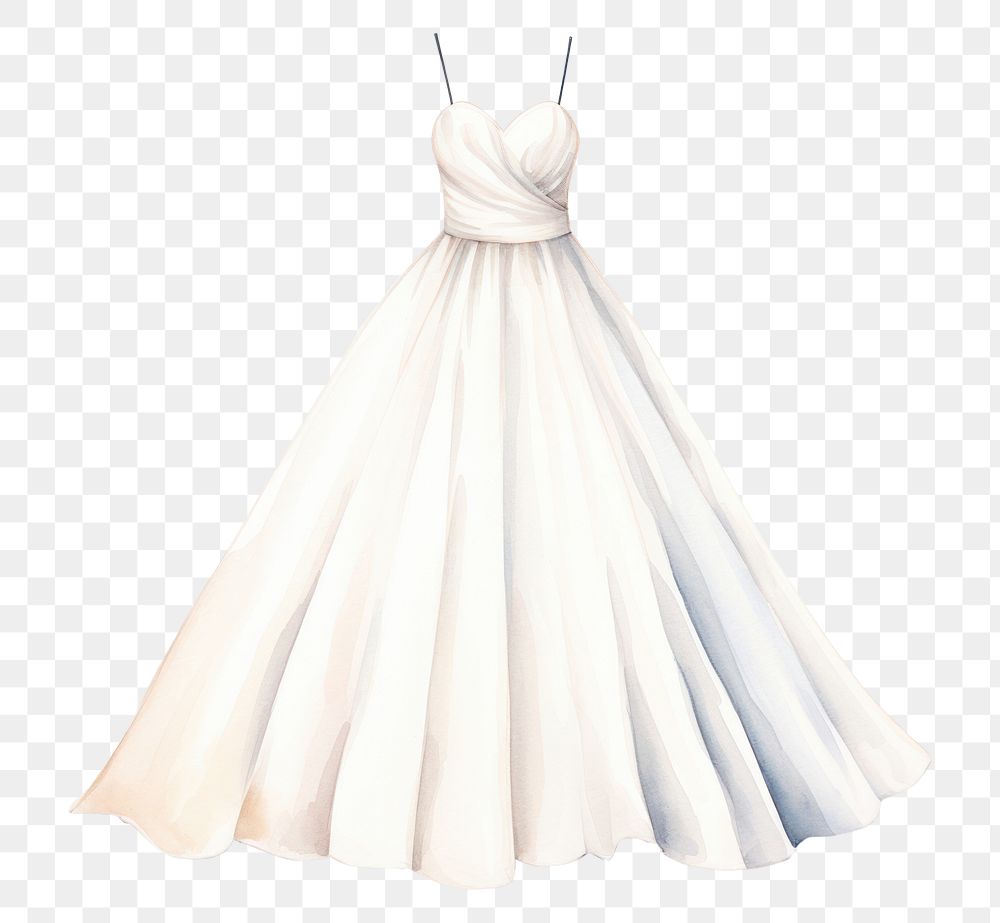 PNG  Wedding dress fashion white gown. AI generated Image by rawpixel.