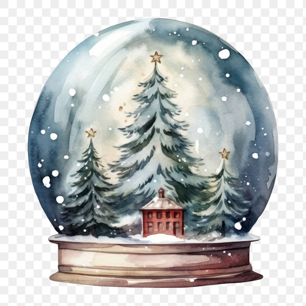 PNG Christmas snowglobe plant tree architecture. AI generated Image by rawpixel.