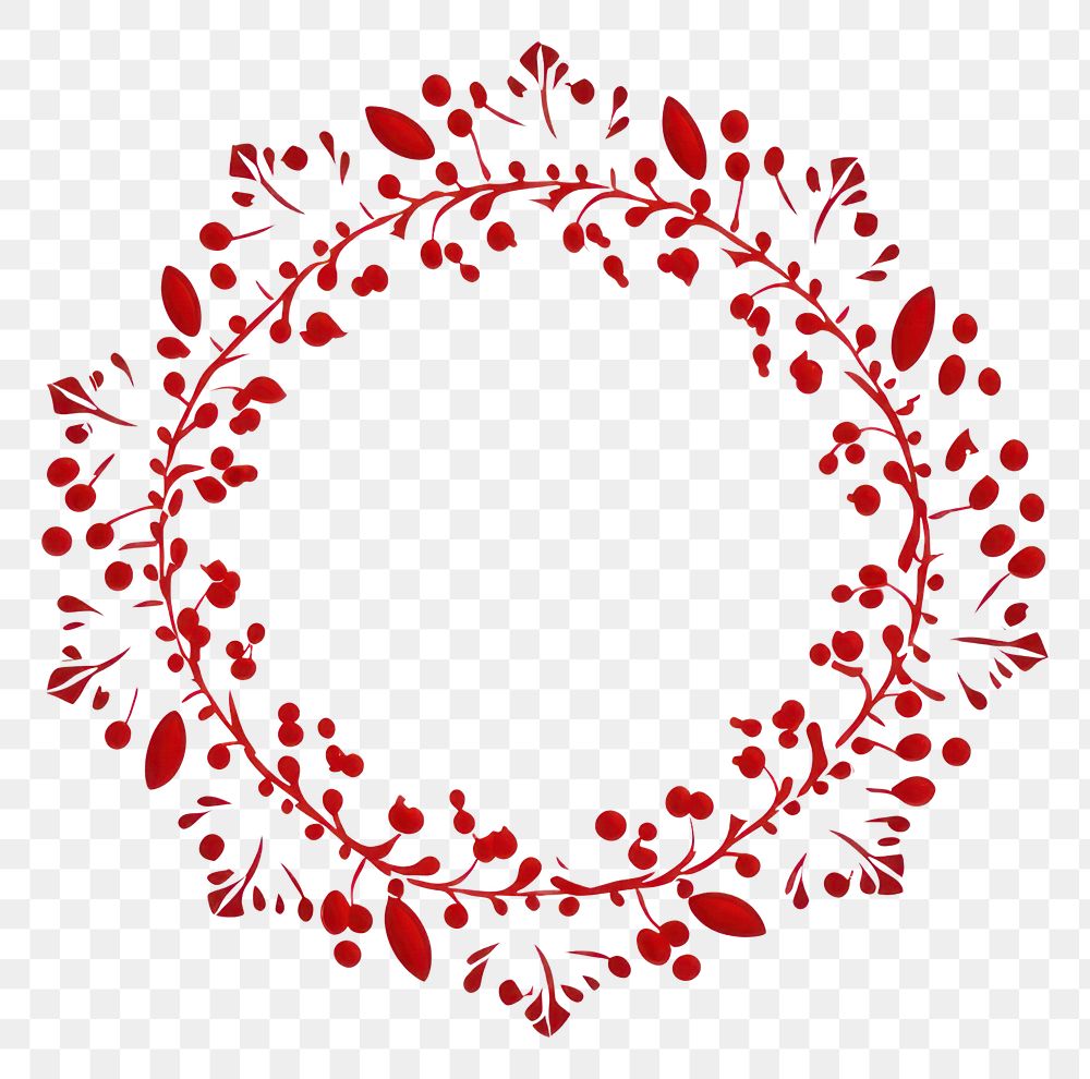PNG Christmas wreath pattern art white background. AI generated Image by rawpixel.