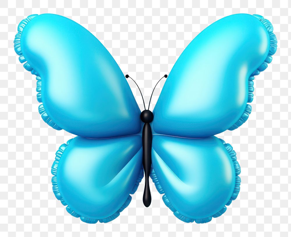 PNG Butterfly turquoise balloon animal. AI generated Image by rawpixel.