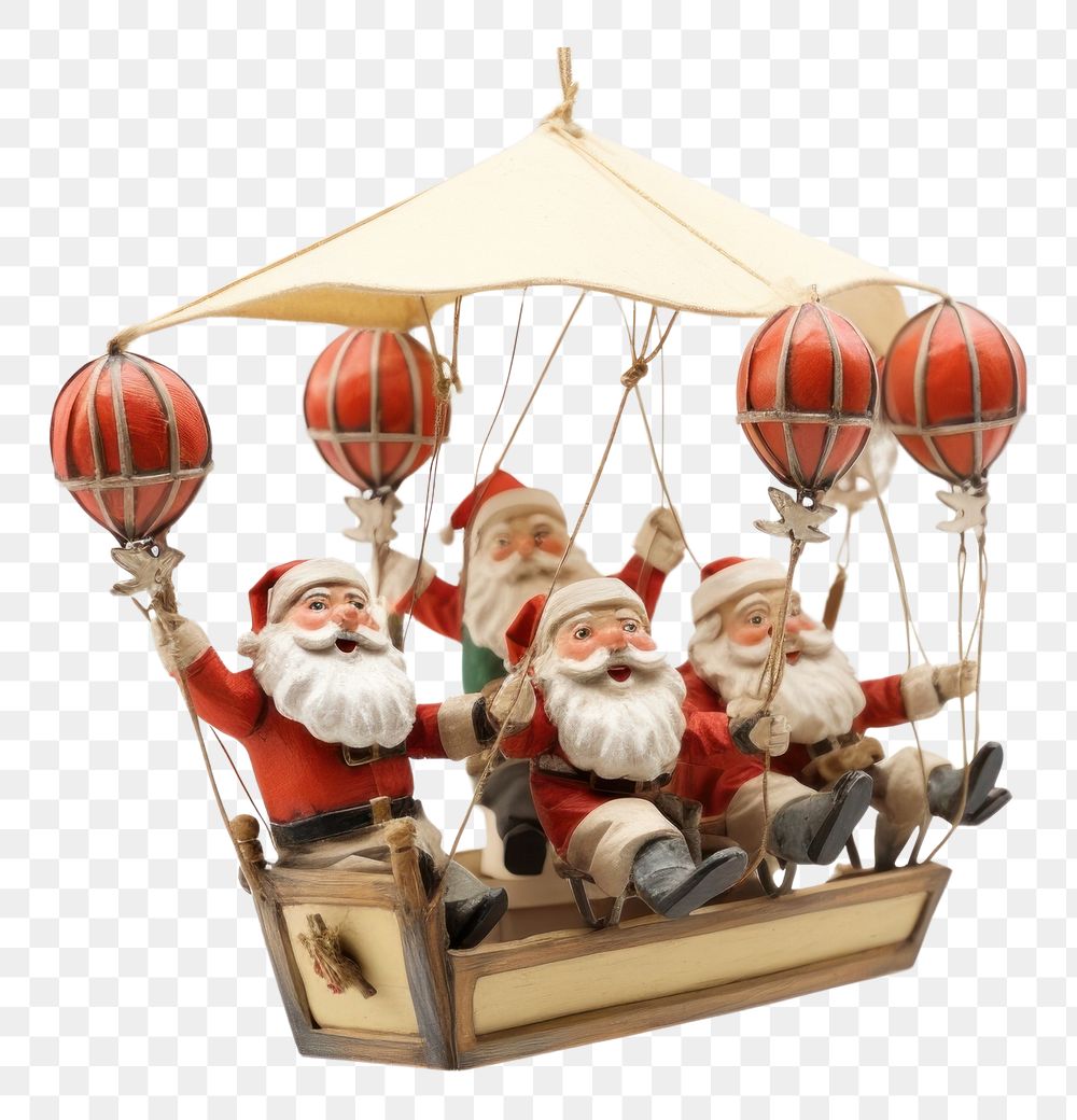 PNG  Puppet santa sleigh Puppets representation celebration decoration. AI generated Image by rawpixel.