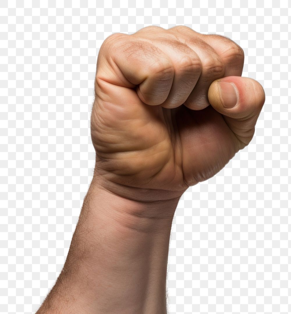 PNG  Finger hand fist gesturing. AI generated Image by rawpixel.