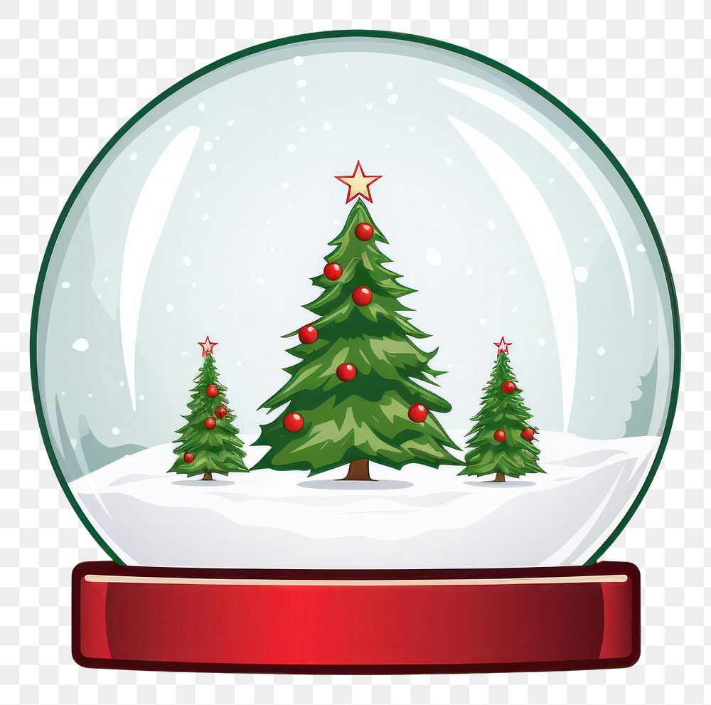 PNG Glass Chrismas globe christmas plant tree. AI generated Image by rawpixel.
