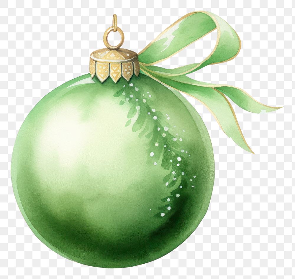PNG Christmas bauble green white background celebration. 