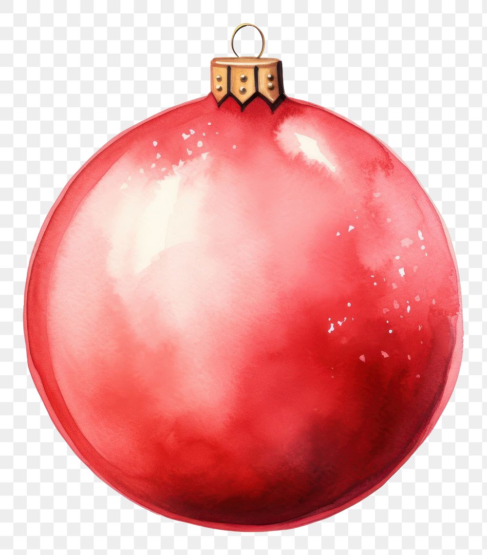 PNG Christmas bauble sphere red white background