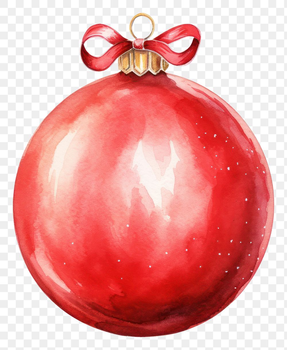 PNG Christmas bauble plant red white background. AI generated Image by rawpixel.