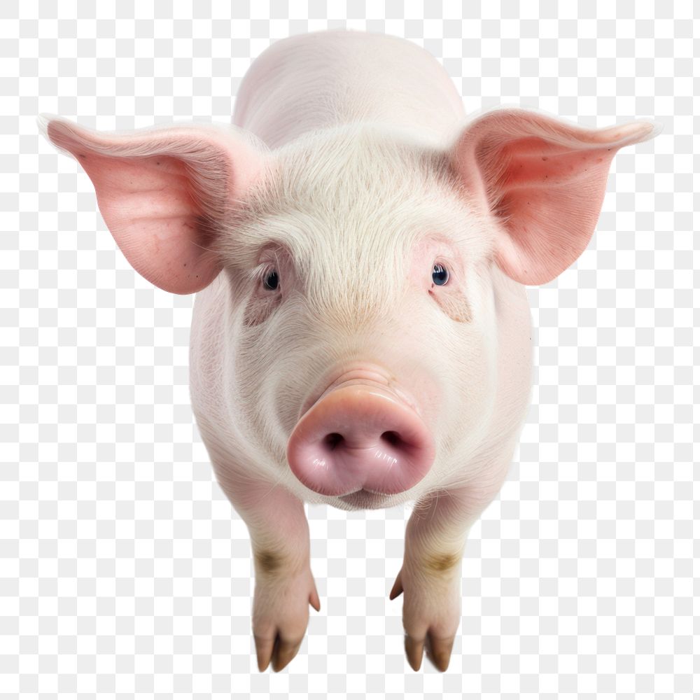 PNG Pig animal mammal white background. AI generated Image by rawpixel.